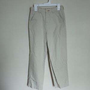 LL Bean Straight Leg Khakis Chino 100% Cotton Adjustable Waist Boys Size 10